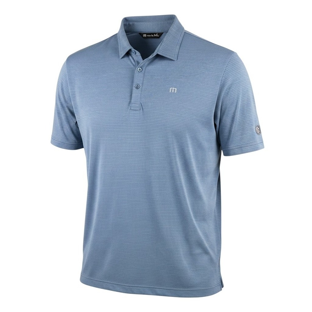 Blue striped polo shirt TravisMathew XL golf resort preppy casual athleisure